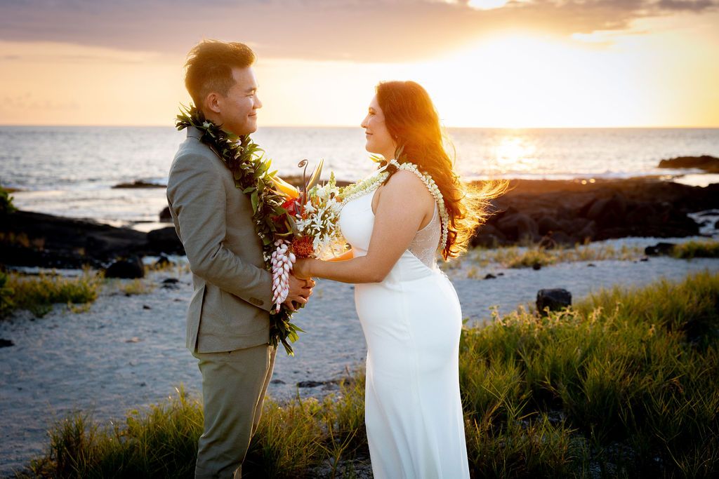 Gabby & Ron’s Wedding at Beautiful Kona Sea Salt Farm | Keāhole Point, Kona, Hawai‘i Island
